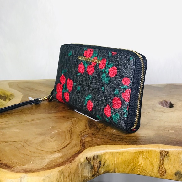 Michael Kors Large Flat Phone Case Floral Wallet - Picture 2 of 8